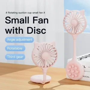 USB Rechargeable Foldable Mini Fan with Suction Cup Portable Handheld Fan for Outdoor Home Office Gift Energy Saving Fan