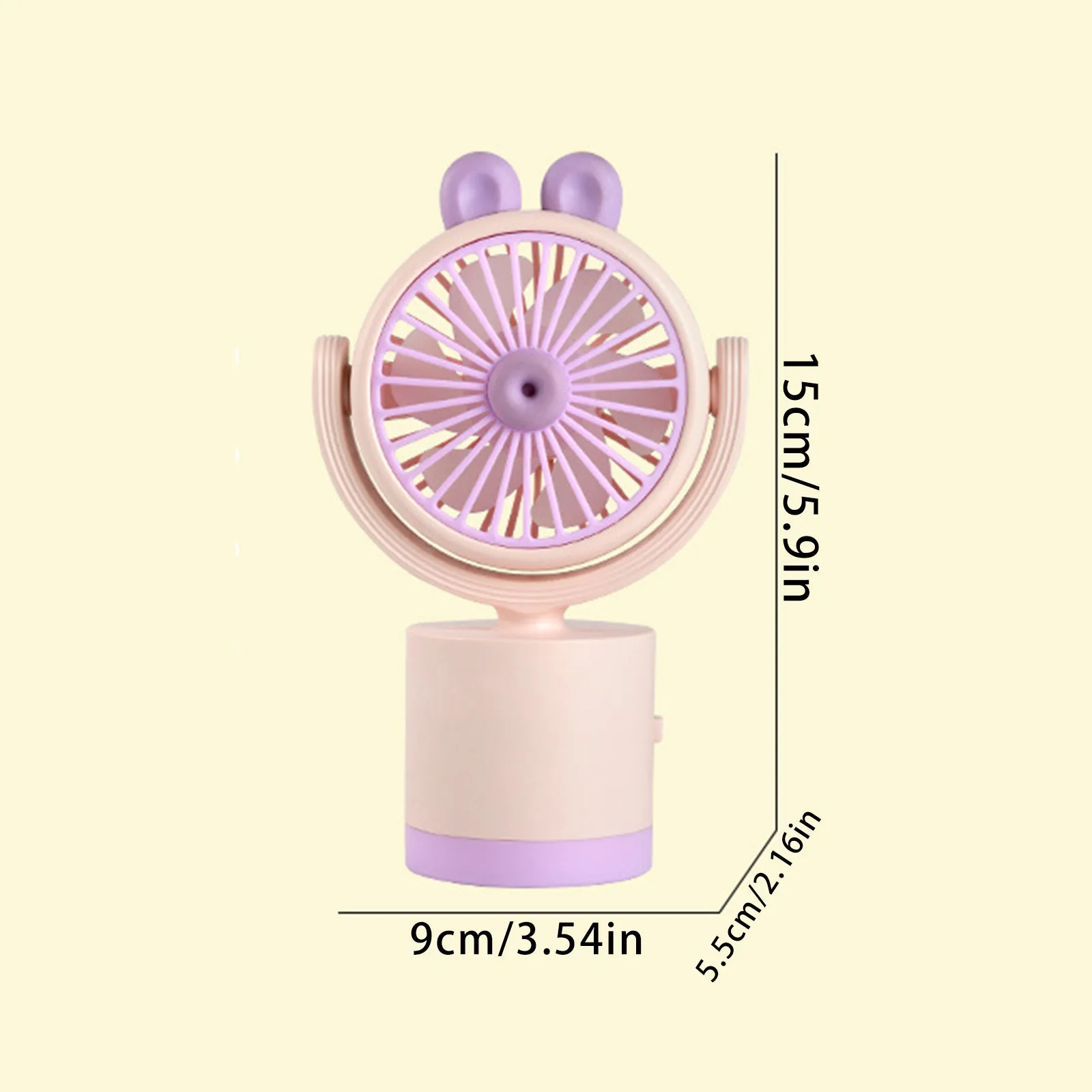 Colorful Small Electric Desktop Mini Fan Indoor And Outdoor Portable USB Rechargeable Cartoon Cute Handheld Fan - Image 6