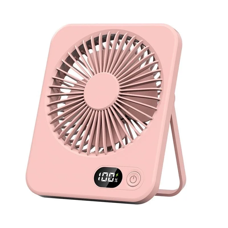 New small fan handy charging long life ultra-thin slick desktop fan Large wind super quiet folding handheld table fan - Image 5