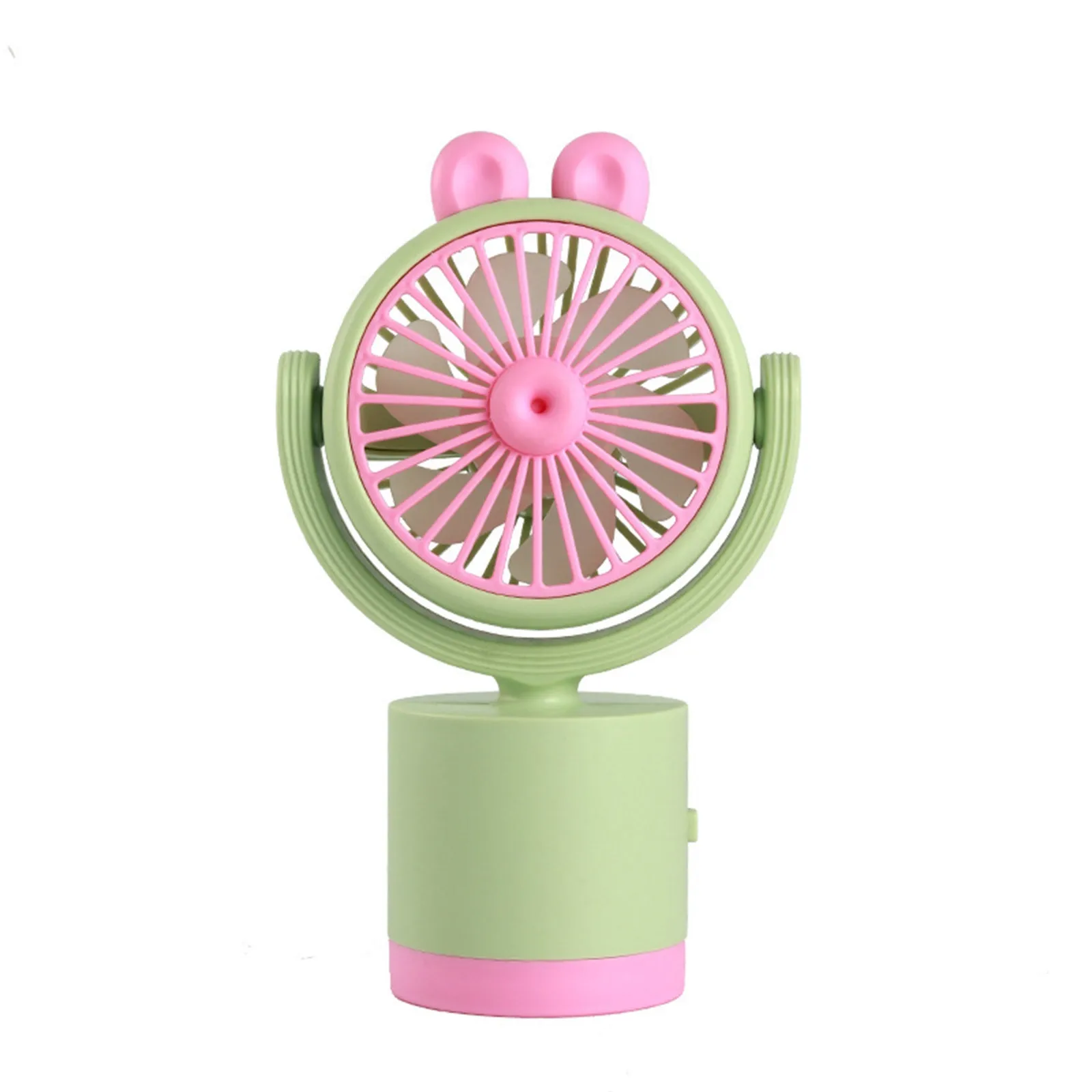 Colorful Small Electric Desktop Mini Fan Indoor And Outdoor Portable USB Rechargeable Cartoon Cute Handheld Fan - Image 12