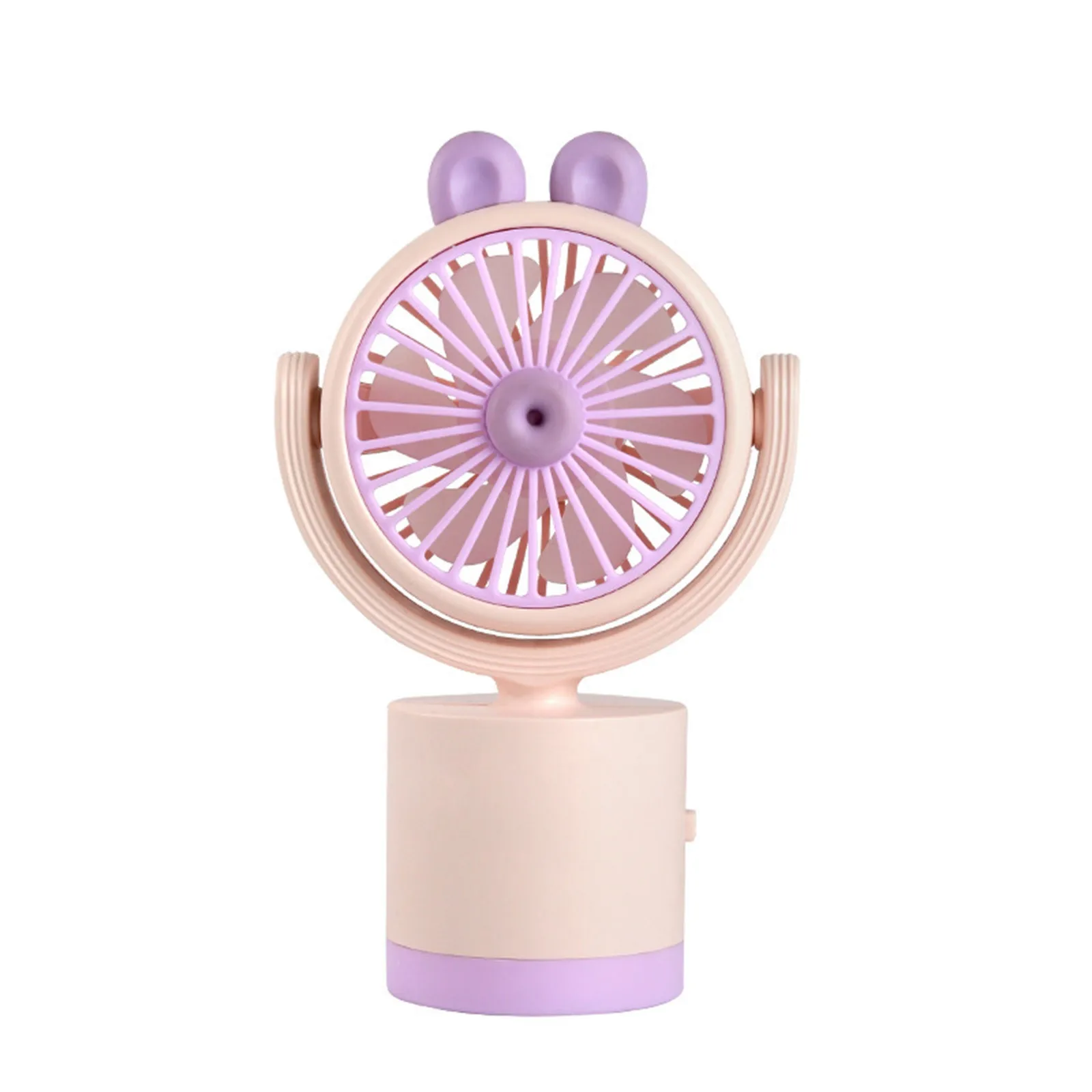 Colorful Small Electric Desktop Mini Fan Indoor And Outdoor Portable USB Rechargeable Cartoon Cute Handheld Fan - Image 9