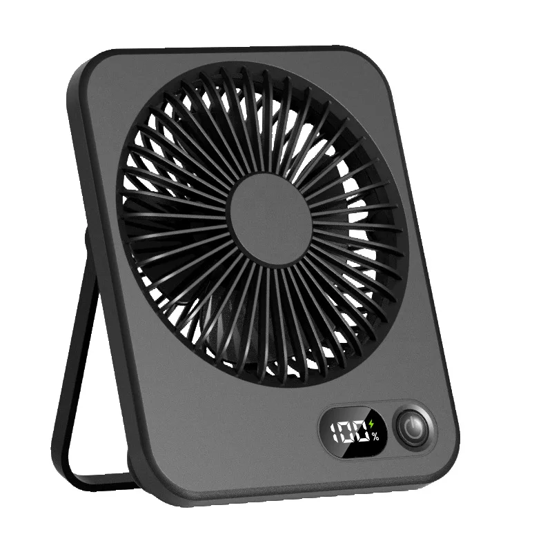 New small fan handy charging long life ultra-thin slick desktop fan Large wind super quiet folding handheld table fan - Image 13