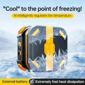 LATEST: P70 Mobile Phone Semiconductor Cooling Fan Radiator 10W with 2000mAh Battery PUBG Game Cooler for IPhone Android Universal