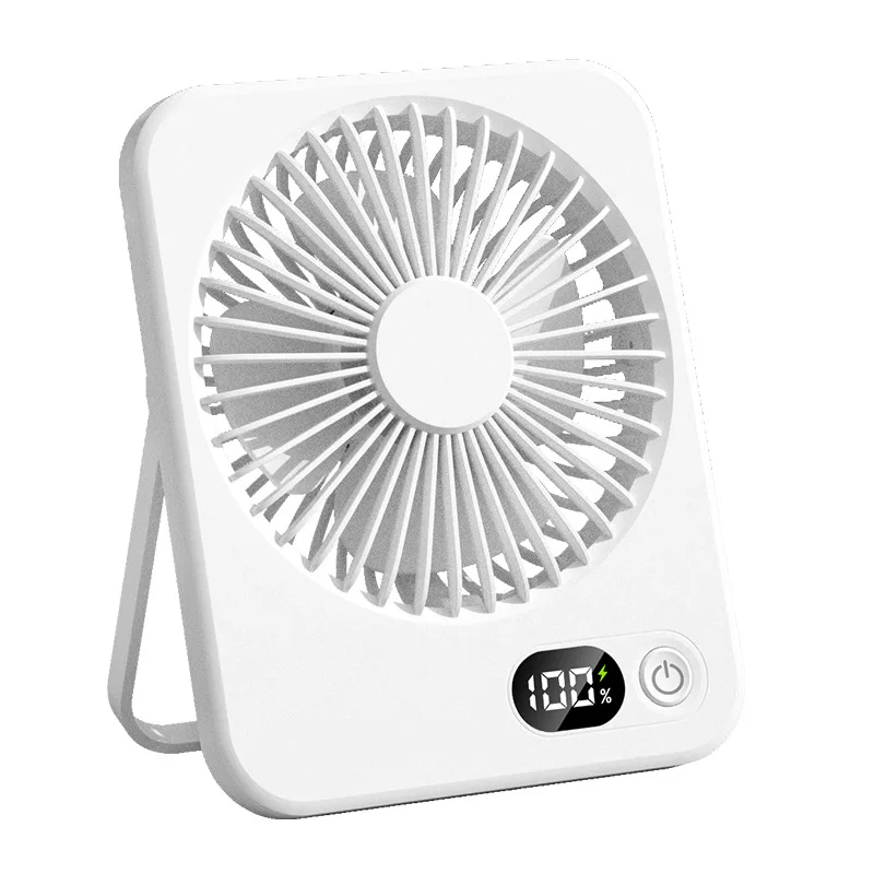 New small fan handy charging long life ultra-thin slick desktop fan Large wind super quiet folding handheld table fan - Image 11