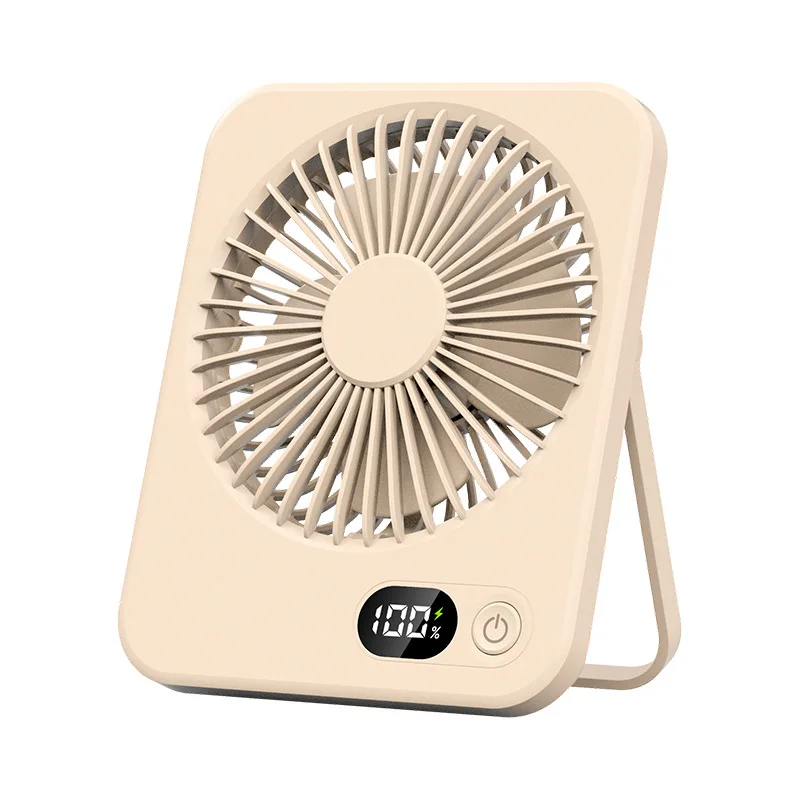New small fan handy charging long life ultra-thin slick desktop fan Large wind super quiet folding handheld table fan - Image 12