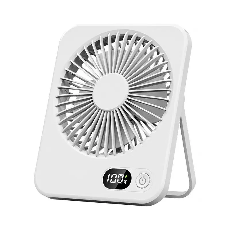 New small fan handy charging long life ultra-thin slick desktop fan Large wind super quiet folding handheld table fan - Image 6