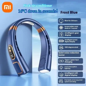 Xiaomi New Neck Air Conditioner Portable Neck Fan Rechargeable Semiconductor Refrigeration Leafless Fan Outdoor Personal Wearabl